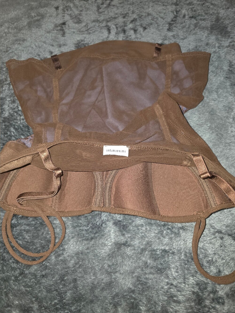 intimissimi Brown Lace-Trim Camisole with Built-In Cups - Picture 7 of 8